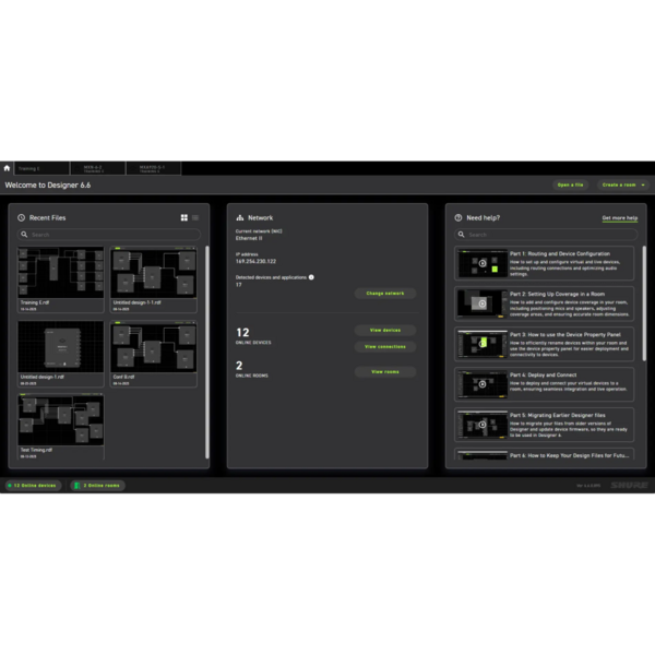 SHURE DESIGNER SYSTEM CONFIRGURATION SOFTWARE MAKES ONSITE INSTALLATION & PRODUCT MANAGEMENT SIMPLE
